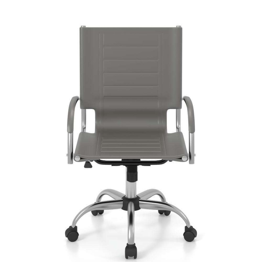 Home Office Furniture * | Savin Gray And Chrome Office Chair By Furniture Of America