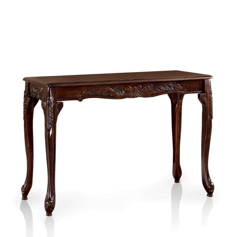 Living Room Furniture * | Bransonville 48 In. Dark Cherry Rectangle Wood Console Table By Furniture Of America