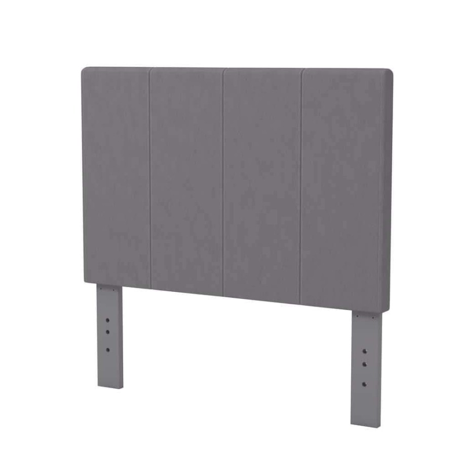 Bedroom Furniture * | Fauny Grey Fabric Twin Headboard By Furniture Of America