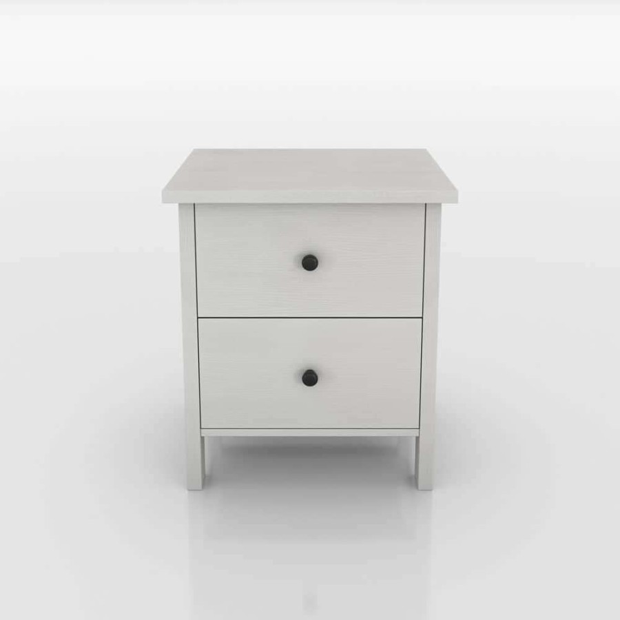 Bedroom Furniture * | Sakinaw 2-Drawer White Nightstand (21.26 In. H X 18.9 In. W X 15.45 In. D) By Furniture Of America