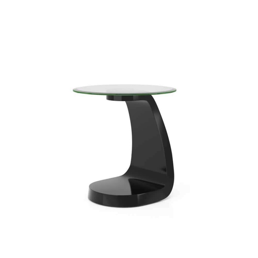 Living Room Furniture * | Glennda 23.38 In. H Black High Gloss End Table By Furniture Of America