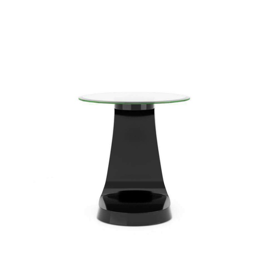 Living Room Furniture * | Glennda 23.38 In. H Black High Gloss End Table By Furniture Of America