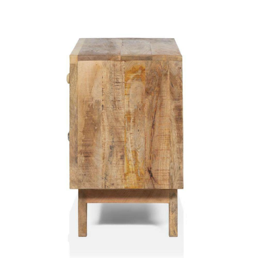 Bedroom Furniture * | Kirkwood 2-Drawer Natural Tone Nightstand (21.75 In. H X 21.5 In. W X 13.75 In. D) By Furniture Of America