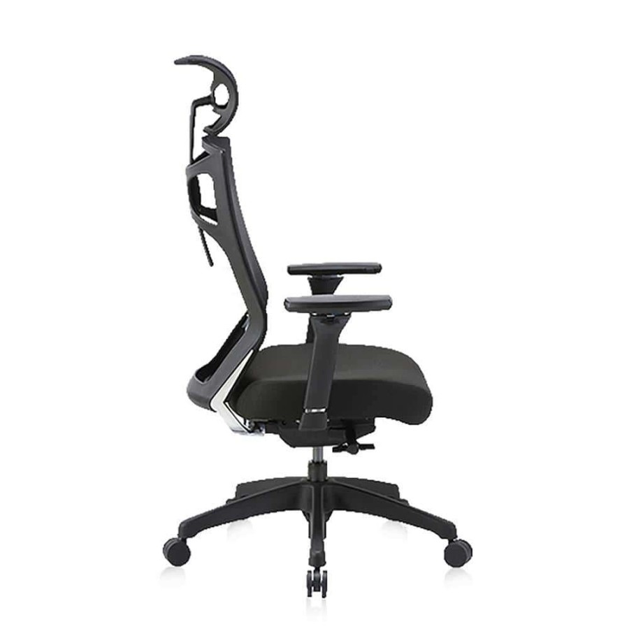 Home Office Furniture * | Caius Regular Black Breathable Mesh Ergonomic Office Chair With Adjustable Lumbar By Furniture Of America