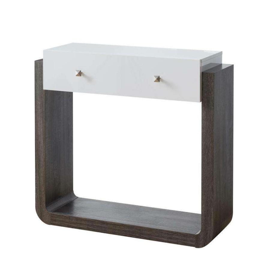 Living Room Furniture * | Milanne 37.5 In. Rectangle Wood Console Table With 1-Shelf By Furniture Of America