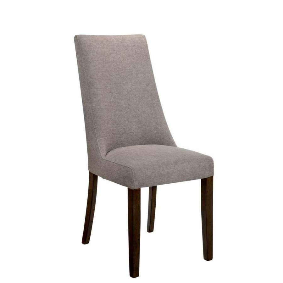 Kitchen & Dining Room Furniture * | Justeen Gray Upholstered Dining Chairs (Set Of 2) By Furniture Of America