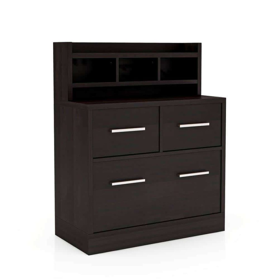 Home Office Furniture * | Tabago Cappuccino File Cabinet With 4-Shelf By Furniture Of America