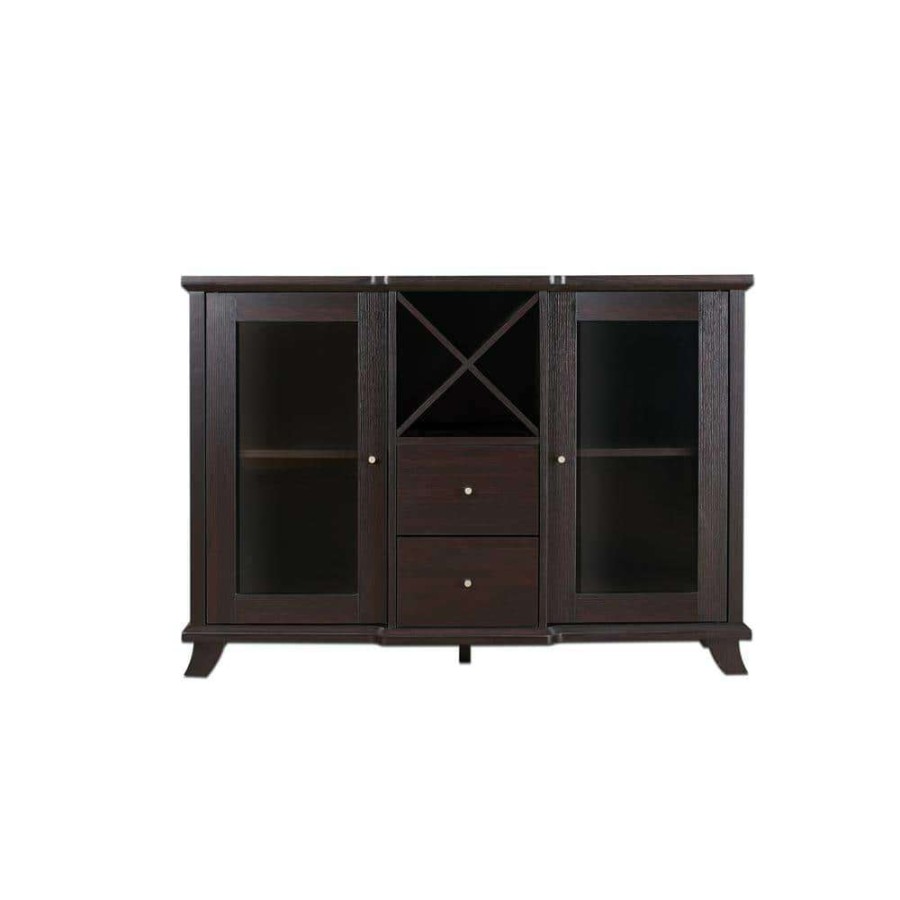 Kitchen & Dining Room Furniture * | Reyne Cappuccino Buffet By Furniture Of America