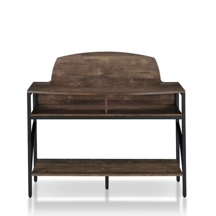 Living Room Furniture * | Christoff Reclaimed Oak Console Table By Furniture Of America