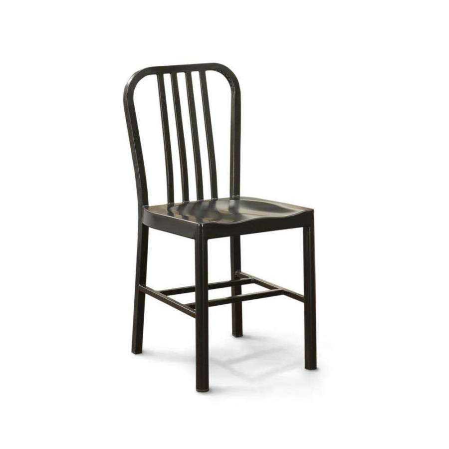 Kitchen & Dining Room Furniture * | Minturn Black Steel Dining Side Chairs (Set Of 2) By Furniture Of America