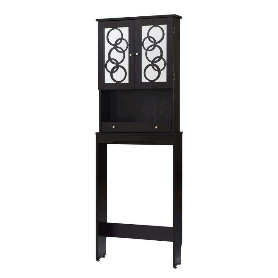 Living Room Furniture * | Paros Cappuccino Bathroom Space Saving Cabinet With 3-Shelf By Furniture Of America