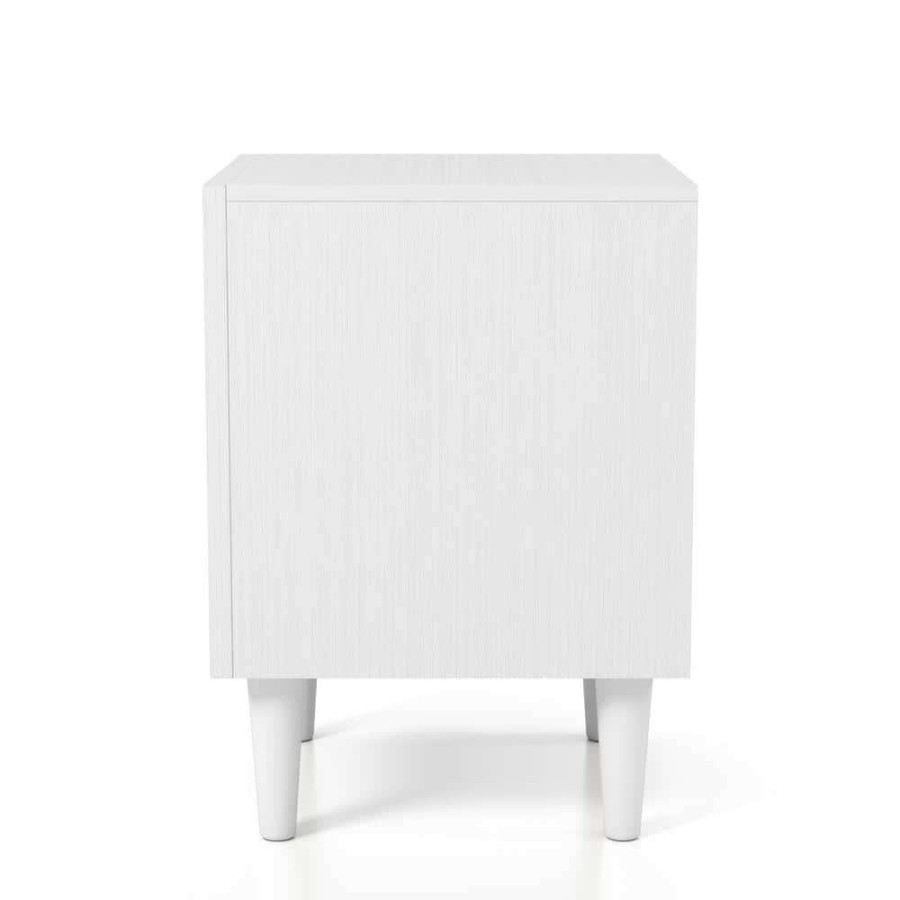 Bedroom Furniture * | Guthrie 2-Drawer White Nightstand By Furniture Of America