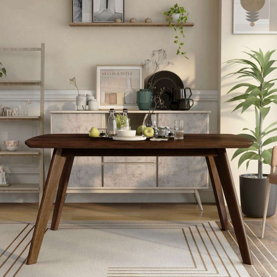 Kitchen & Dining Room Furniture * | Cirez Walnut Dining Table By Furniture Of America