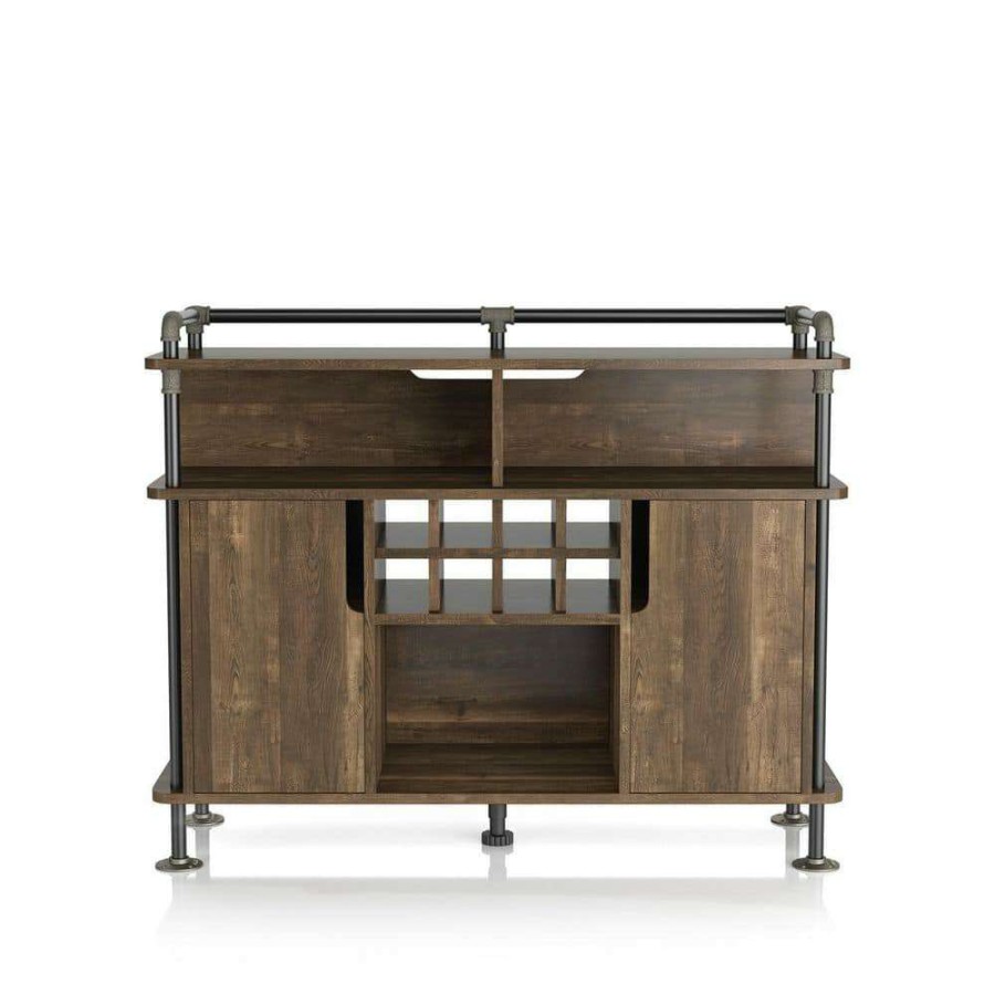 Kitchen & Dining Room Furniture * | Yeselin Reclaimed Oak Buffet With 2 Shelves By Furniture Of America