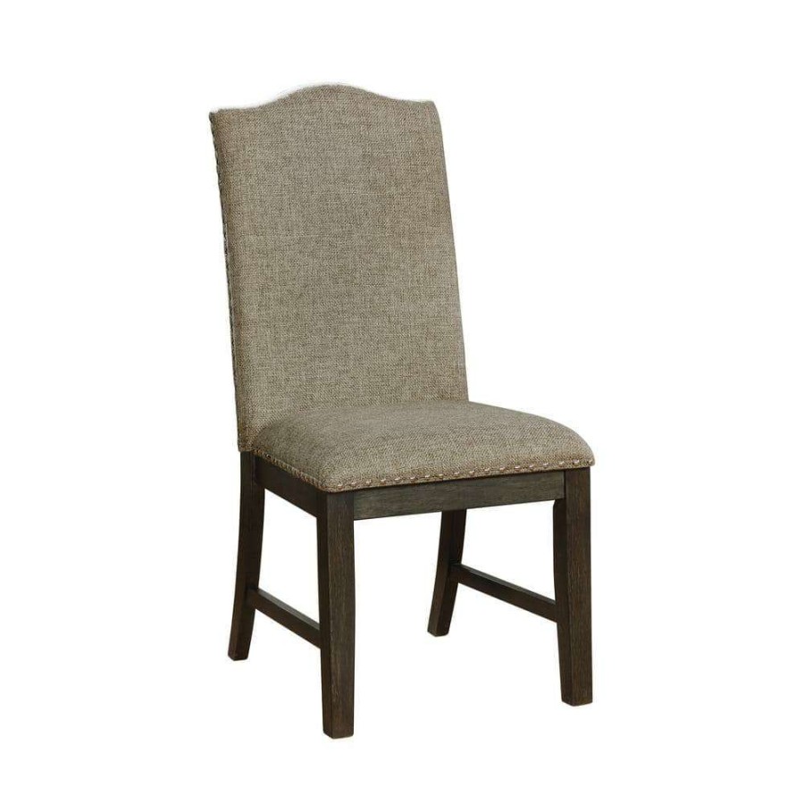 Kitchen & Dining Room Furniture * | Dorsett Espresso Upholstered Side Chairs (Set Of 2) By Furniture Of America