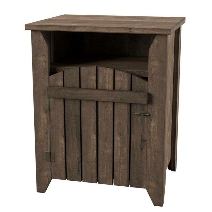 Living Room Furniture * | Beli Reclaimed Oak 1-Cabinet End Table By Furniture Of America