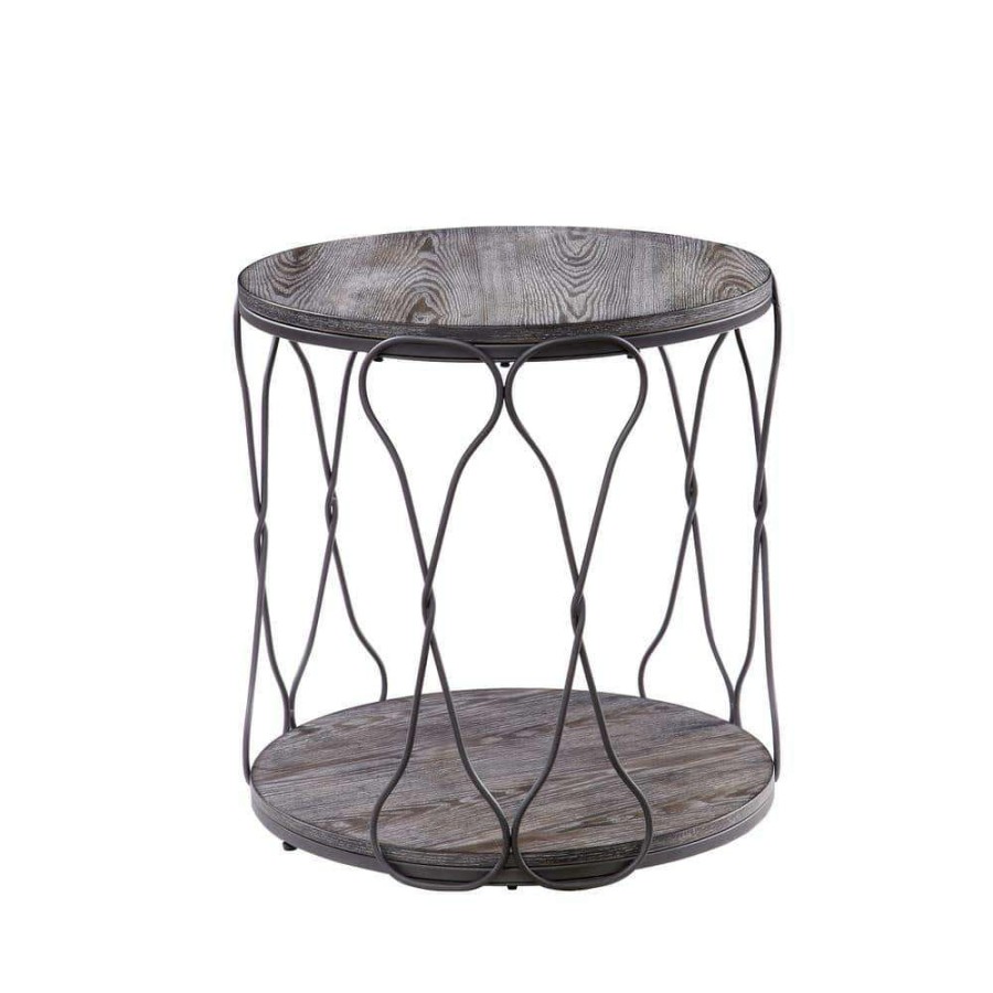 Living Room Furniture * | Octavia Gray 1-Shelf End Table By Furniture Of America