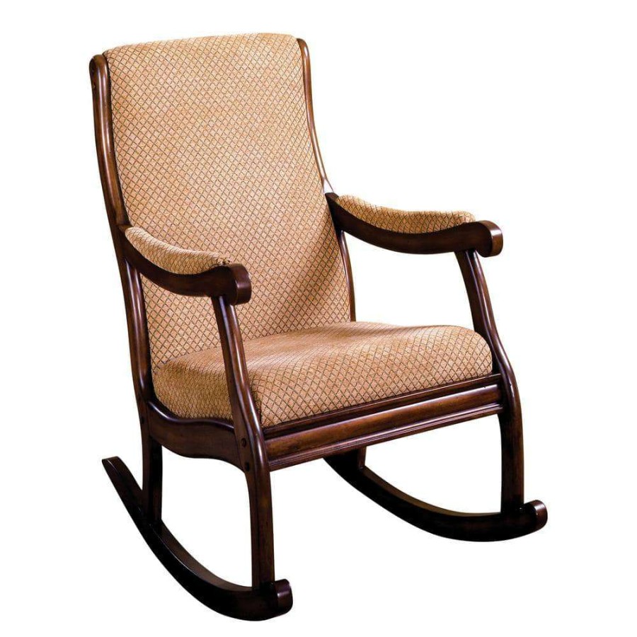 Living Room Furniture * | Briaria Antique Oak Wood Rocking Chair By Furniture Of America