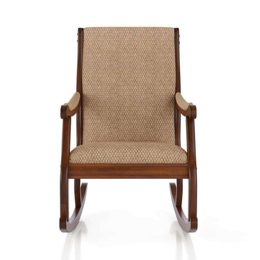 Living Room Furniture * | Briaria Antique Oak Wood Rocking Chair By Furniture Of America