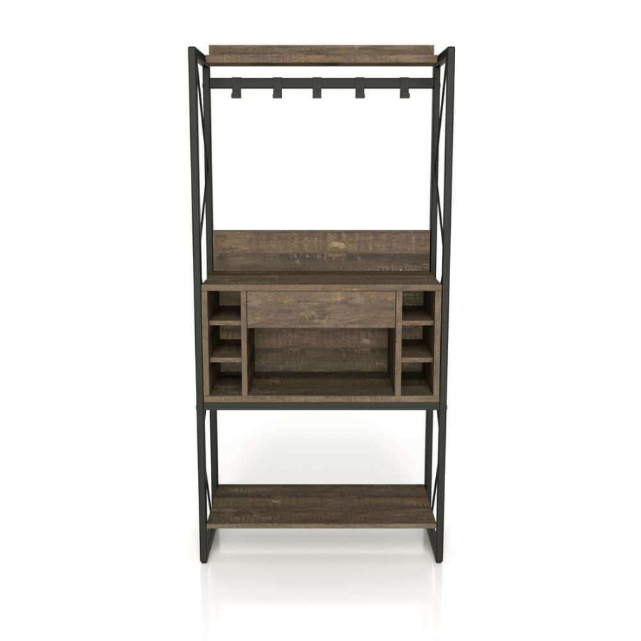 Kitchen & Dining Room Furniture * | Grazellia Reclaimed Oak Baker'S Rack With 4-Shelves By Furniture Of America