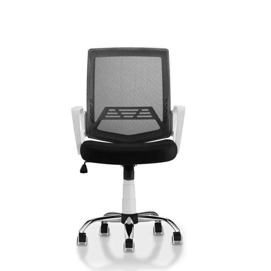 Home Office Furniture * | Hunter White Mesh Height Adjustable Swivel Office Chair By Furniture Of America