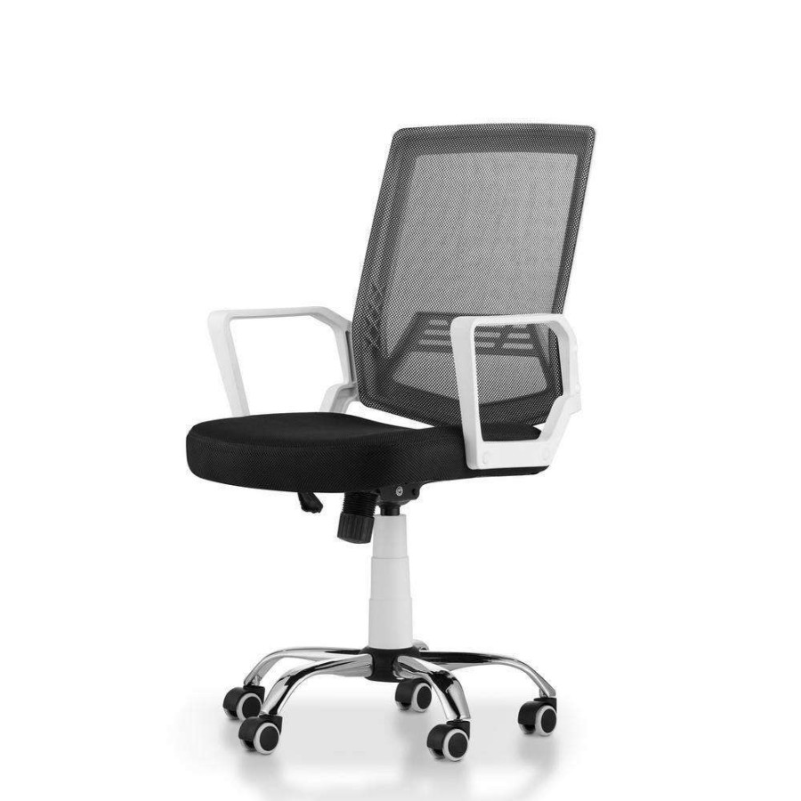 Home Office Furniture * | Hunter White Mesh Height Adjustable Swivel Office Chair By Furniture Of America