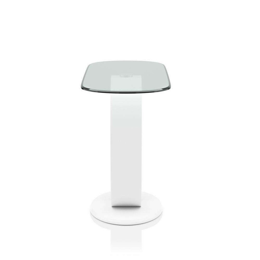 Living Room Furniture * | Babb 47.25 In. White Specialty Oval Glass Console Table By Furniture Of America