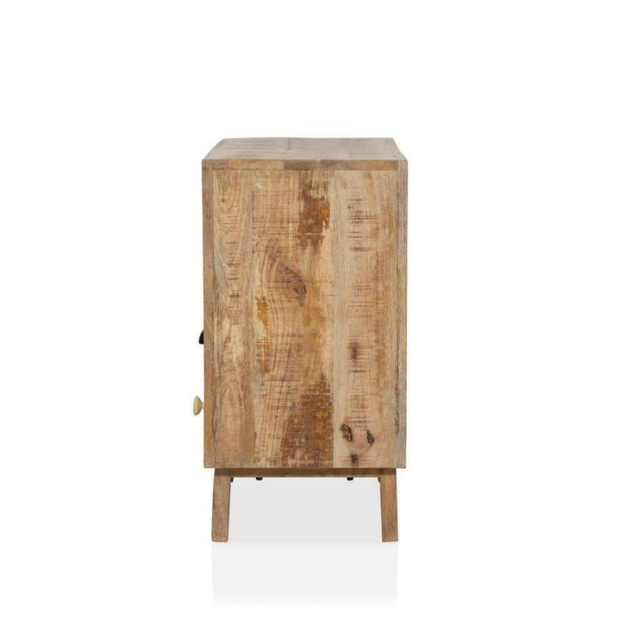 Living Room Furniture * | Amani Natural Mango Wood Hallway Accent Cabinet With 9-Drawers By Furniture Of America