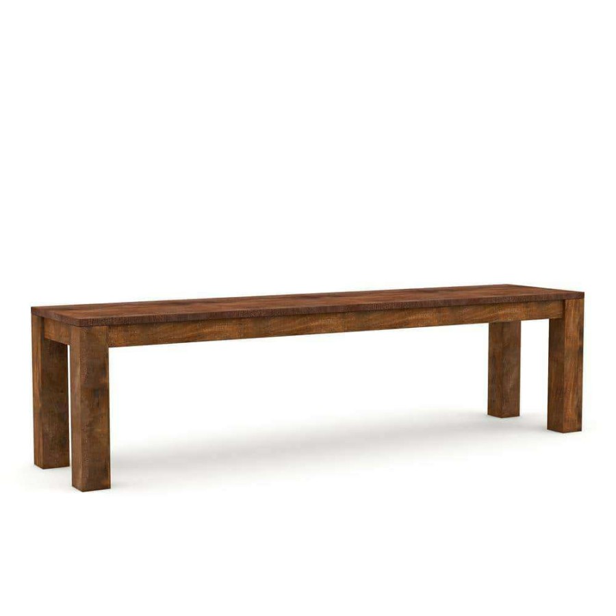 Kitchen & Dining Room Furniture * | Sunniva Natural Mango Wood Dining Bench 68 W X 16 D X 17.5 H By Furniture Of America