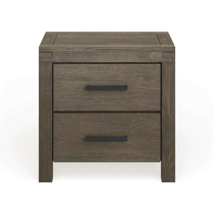 Bedroom Furniture * | Bungalow 2-Drawer Wire-Brushed Rustic Brown Nightstand By Furniture Of America