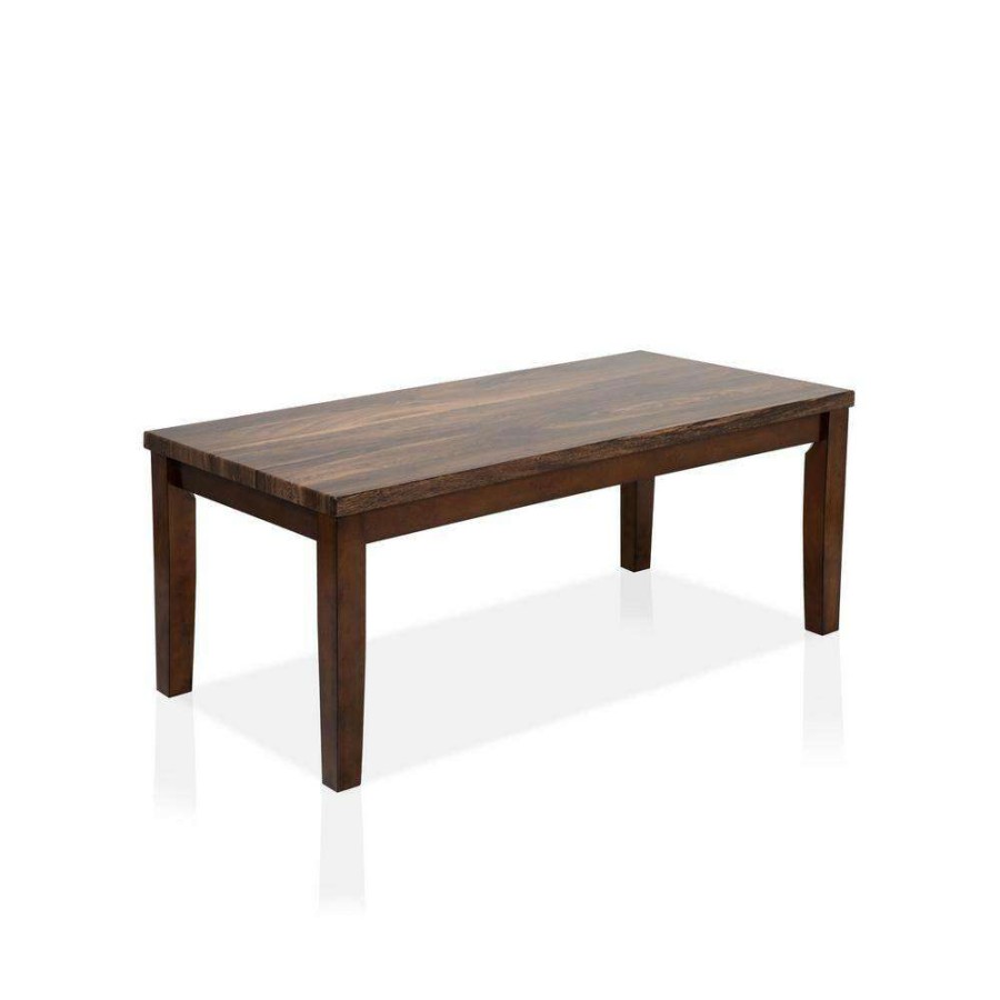 Living Room Furniture * | Rugge 3-Piece Dark Walnut Coffee Table Set By Furniture Of America