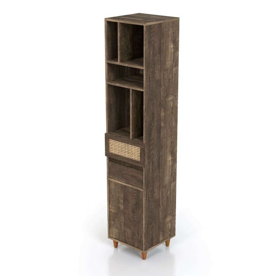 Living Room Furniture * | Burd Reclaimed Oak Storage Accent Cabinet By Furniture Of America