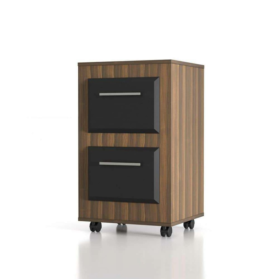 Home Office Furniture * | Bennerton Light Walnut File Cabinet With 2 Drawers By Furniture Of America