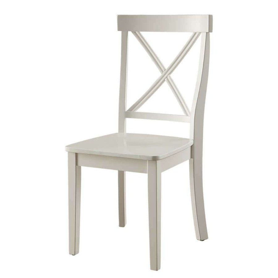 Kitchen & Dining Room Furniture * | Tatine White Wood Dining Side Chair (Set Of 2) By Furniture Of America