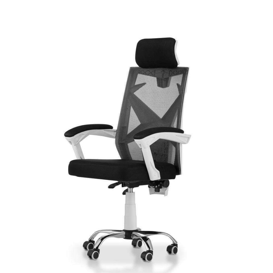 Home Office Furniture * | Byron White Mesh Ergonomic Office Chair By Furniture Of America