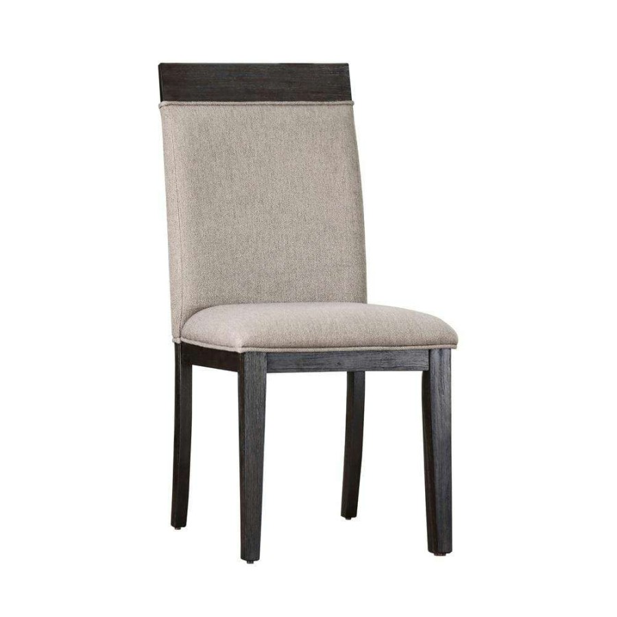 Kitchen & Dining Room Furniture * | Aron Espresso Upholstered Side Chairs (Set Of 2) By Furniture Of America