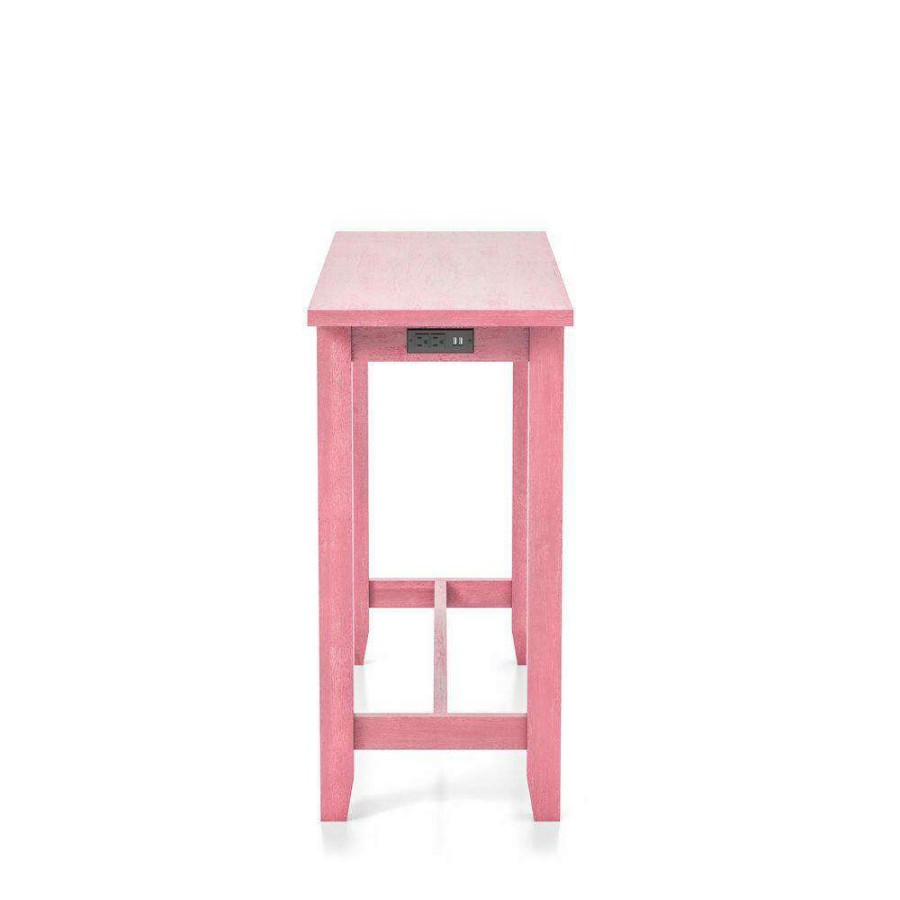 Kitchen & Dining Room Furniture * | Dremmend Antique Pink Counter Height Table By Furniture Of America