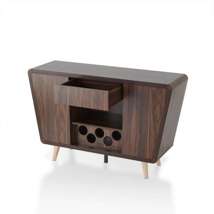 Kitchen & Dining Room Furniture * | Celvin Dark Walnut Buffet By Furniture Of America