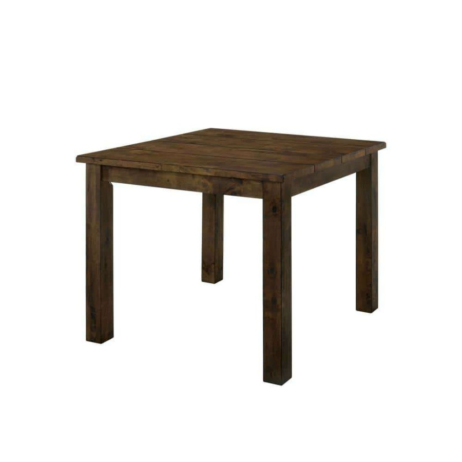 Kitchen & Dining Room Furniture * | Stella Rustic Oak Counter Height Dining Table By Furniture Of America