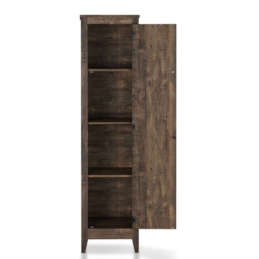 Home Office Furniture * | Barnabus 70.86 In. Reclaimed Oak Wood 4-Shelf Accent Bookcase By Furniture Of America