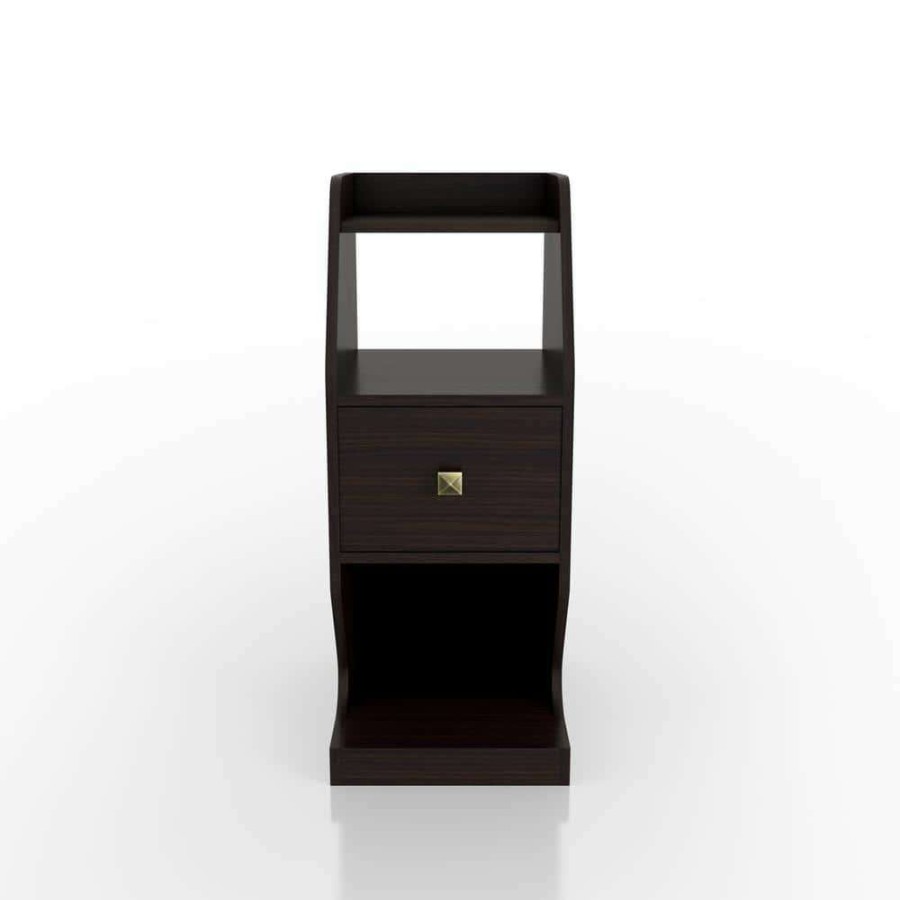 Bedroom Furniture * | Yountville 1-Drawer Espresso Nightstand (31.5 In. H X 13 In. W X 17.7 In. D) By Furniture Of America