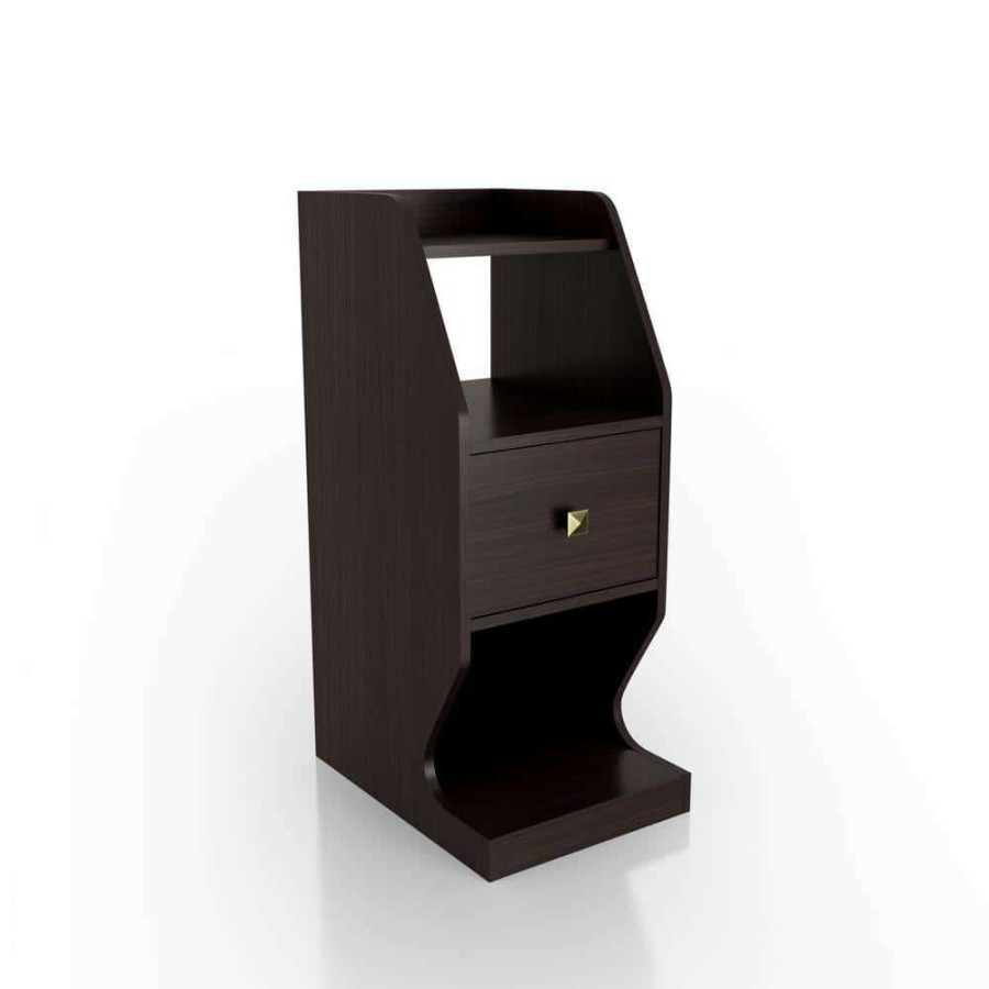 Bedroom Furniture * | Yountville 1-Drawer Espresso Nightstand (31.5 In. H X 13 In. W X 17.7 In. D) By Furniture Of America