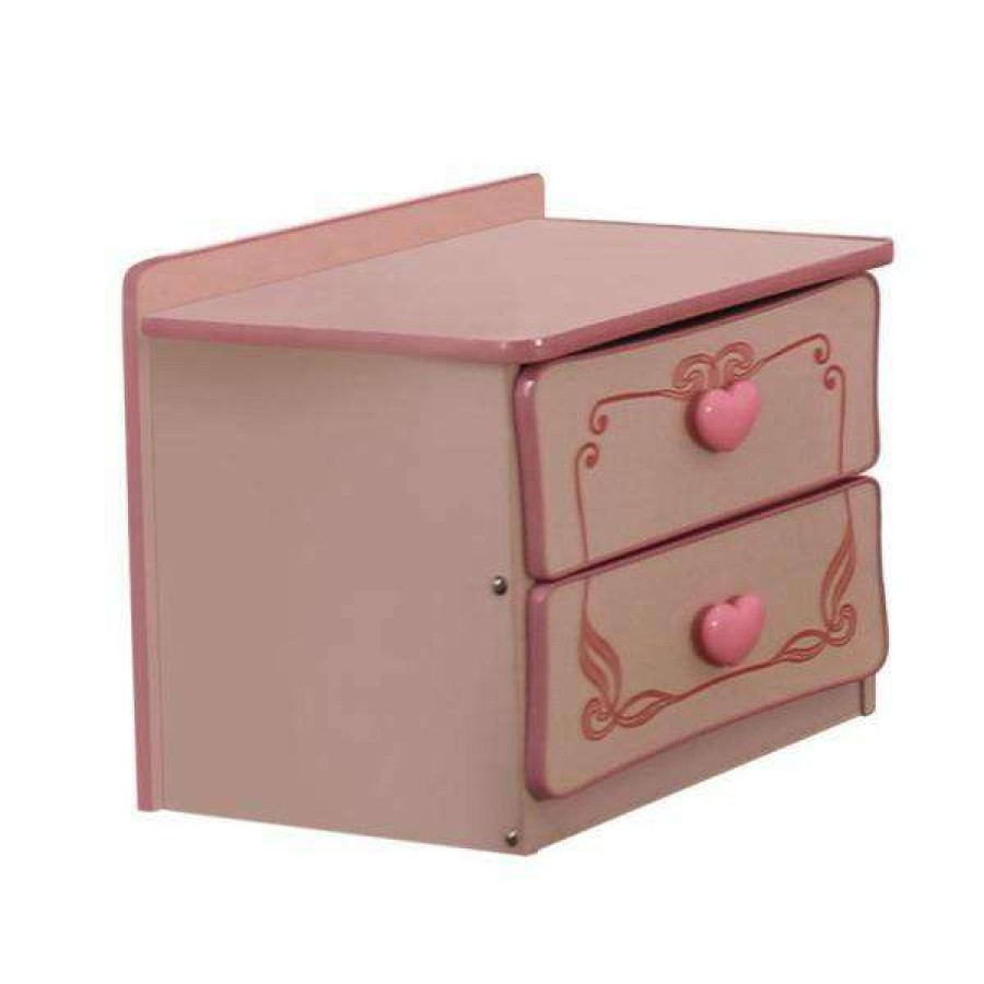 Bedroom Furniture * | Mikelsen 2-Drawer Pink Nightstand By Furniture Of America